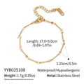 Dettaglio macro della collana a maglie in acciaio inossidabile placcato oro 18 carati - Bracciale Stile Maglia di Osso (YYB025108)