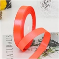 Vibrant orange 1.5cm wide satin ribbon roll for gift wrapping and wedding decorations - Fluorescent Red