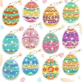 12-piece Easter egg 5D diamond painting keychain set with colorful crystal patterns - YS-19 Easter Egg Series (12Pcs)