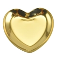 Bandeja de joyería dorada en forma de corazón de acero inoxidable con acabado metal - Dorado