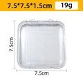 Transparent acrylic storage box for pins and nails, size 7.5x7.5x1.5cm, weight 19g - 7.5*7.5*1.5cm / Clear