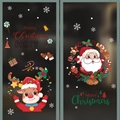 Christmas window stickers set featuring Santa Claus, reindeer, and snowflakes decorations - HYC-22 Christmas Party Combo