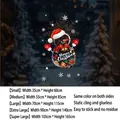 Merry Christmas snowman static window sticker with snowflake patterns for festive decor - Snowman Style 1 (SDUV-430-2) / Small (35*60CM)