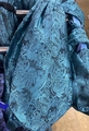 Men's blue paisley jacquard silk ascot scarf featuring an intricate floral weave pattern - 60-80cm / Lake Blue Paisley (LJ-013-1)