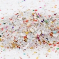 Close-up of irregular multi-color glass gravel and shell fragments for DIY crafts decoration - 20g / Style 4