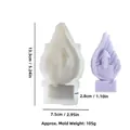 Silikonform für Engel-Mädchen-Kerze mit 13,3 cm Höhe und detaillierten Flügeln - Betender alter Mann