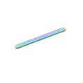 Rainbow gradient 5mm stainless steel flat bar for DIY open ring craft accessory - 5X52mm / Rainbow