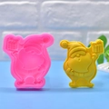 Detaillierte rosa Silikonform mit 3D-Weihnachtsmann-Figur für DIY Seifen oder Kerzen - Weihnachtsmann