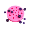 Stampo in silicone rosa per decorazioni in cioccolato e fondente al mirtillo - 17-764 (Mirtillo Rotondo) / Rosa