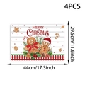 Lot de 4 sets de table de Noël Bonhomme de pain d'épice 44x29,5cm pour décor de fête - 4 Pièces