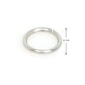 Silver 4mm stainless steel open jump rings for DIY jewelry making and connector crafts - 0.5x4mm