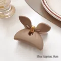 Pinza per capelli a farfalla marrone opaco con molla dorata, misura 6cm per donna - Caffellatte Farfalla