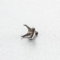 F136 titanium threaded screw base with 4-prong zircon setting for DIY ear piercings - 4mm (Single Piece)