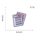 Cartoon exam paper embroidered patches set of 2 with A+ and B grades 6.6x6.9cm - Test Paper