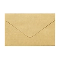 Mini vintage khaki special paper envelope with love embossed texture and V-flap closure - Soft Cream