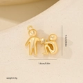 Detailed macro view showing the 1.5x1.6cm dimensions of this zircon gold figure pendant - Figurine Style Gold (MYYX00670)
