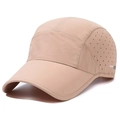 Casquette sport légère séchage rapide en kaki avec trous d'aération découpés au laser - Réglable / Kaki