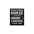 Black enamel Registered Nurse in progress loading letter pin brooch for medical staff - Registered Nurse Progress Style (QHXZ979)