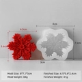 Snowflake silicone mold with dimensions for DIY Christmas candle making and resin crafts - Snowflake H-0504