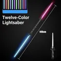 Dual 12-color RGB lightsaber set combined to 149cm length with sound effects - Transparent Twelve Colors Dual Sword Combined With Sound