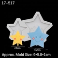 Star-shaped silicone mold with smiley faces for chocolate fondant and cake decorating - Type 4-Smile Face Star / Gray