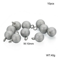 10er-Set silberne, mattierte 10mm Edelstahlanhänger für die DIY-Schmuckherstellung - Silber 10mm (KLJ2313-Z)