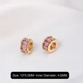 14K gold filled spacer bead with purple marquise zircon for DIY jewelry bracelets - Large Purple Zirconia 14k Gold