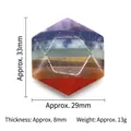 Seven Chakra Merkaba stone pendant 33x29mm made of layered natural crystals and gems - 29X33mm Hexagram Stone