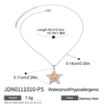 Collier minimaliste en acier inoxydable avec pendentif étoile superposé argent et or - Collier Étoile Argent Or Bicolore (JDN0111010-PS)