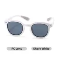 Polarized kids sunglasses in Shark White with protective PC lenses and matte frame - PC Lens / Shark White