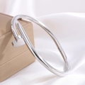 【140】silver Heart Nail