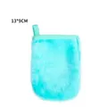 Waschbarer himmelblauer Flanell-Abschminkhandschuh zur Gesichtsreinigung 13x9CM - Azurblau