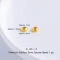 3mm matte gold-plated UFO-shaped spacer bead for DIY jewelry making accessories - Saucer Bead 3mm (1pc)