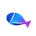 Mermaid scale foundation brush with blue and purple gradient handle and soft dual-tone bristles - Small / Blue Gradient