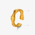Goldener Bambus-Gelenkring aus Edelstahl mit verstellbarem 1,7 cm Durchmesser - Gold