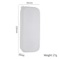 Translucent white silicone cover for stainless steel cutlery set, dimensions 110x55x28mm - Transparent Box