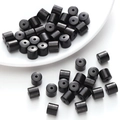Perle cilindriche in legno nero opaco per la creazione di gioielli artigianali - 8x8mm 50 pezzi/confezione / Ebano