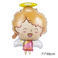 Cartoon Cupid angel baby foil balloon for birthday party decoration in gold and pink - Angel Baby Girl