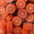 Perline in argilla polimerica arancione con design ad agrumi per gioielli fai-da-te - Limone Arancio