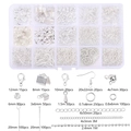 Silver DIY jewelry accessory kit with lobster clasps, ear hooks, and chain segments - Silver Jewelry Findings Box