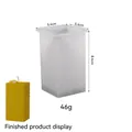 Detailed size view of honeycomb silicone mold for DIY candles with 8.4cm height - No.1 Honeycomb
