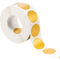 Rolle mit 300 runden goldenen Rubbel-Aufklebern für Geschenkverpackungen und Siegel - 300 Stück/Rolle / Gold