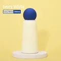 Gourde isotherme 350ml blanc ivoire en acier inoxydable avec bouchon sphérique bleu royal mat - 350ml / Bleu Royal