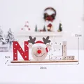 Adorno navideño NOEL de madera con motivo de reno, tamaño 28x11x5cm - NOEL-Reno / Rojo/Blanco/Madera Natural