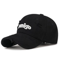 Casquette baseball en coton noir délavé avec broderie Amigo blanche en relief - Noir