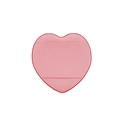 Roze hartvormige make-up poederdons met rode bies voor een vlekkeloze foundation finish - Hartvormig Donsje / Rozerood