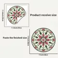 Detailed size chart showing 29x29 cm dimensions for Christmas snowflake window stickers - Vintage Floral Mandala (JDT-C80)