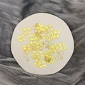 Golden Xi character wedding favors pendants and clips set on a ceramic plate - Double Happiness Pin Accessories
