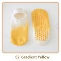 Calze da yoga sfumate gialle con silicone antiscivolo e tessuto in cotone traspirante - Taglia unica / Giallo Sfumato