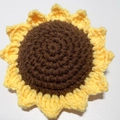 Handmade crochet sunflower pendant with yellow petals and brown center for gifts - Sunflower 10cm